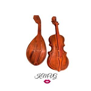 Vintage 1960’s Metal VIOLIN & MANDOLIN Wall Art By Royal 18”